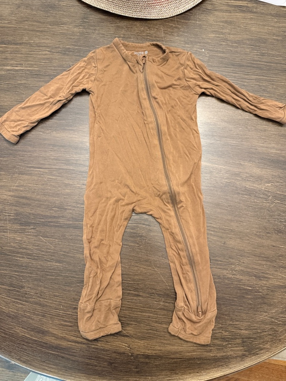 Kyte BABY Brown Long Sleeve Zipper Footed One-Piece
